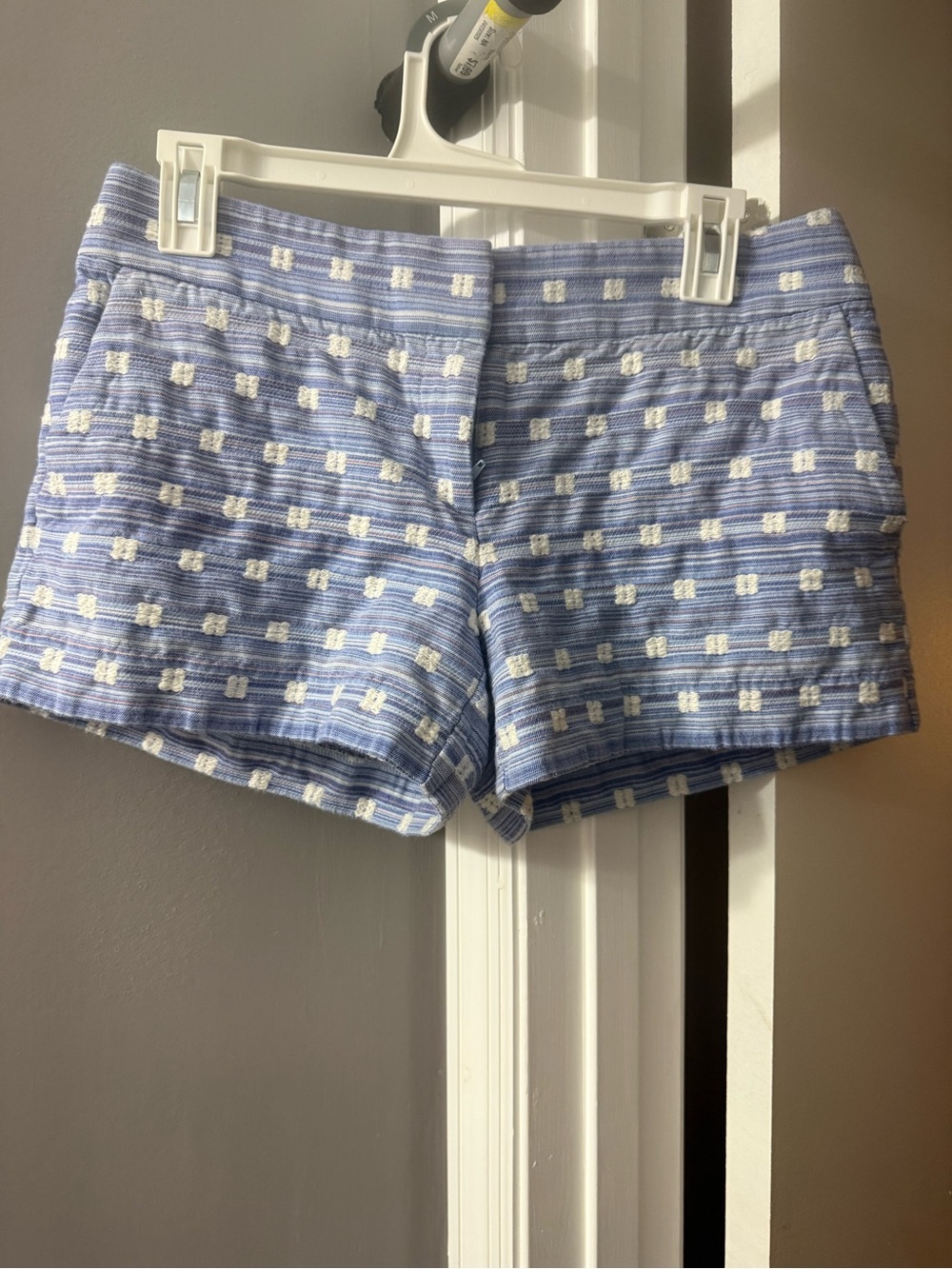 LOFT Light Blue Textured Woven Shorts